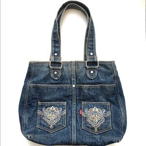 Vintage Levis Blue Denim Tote